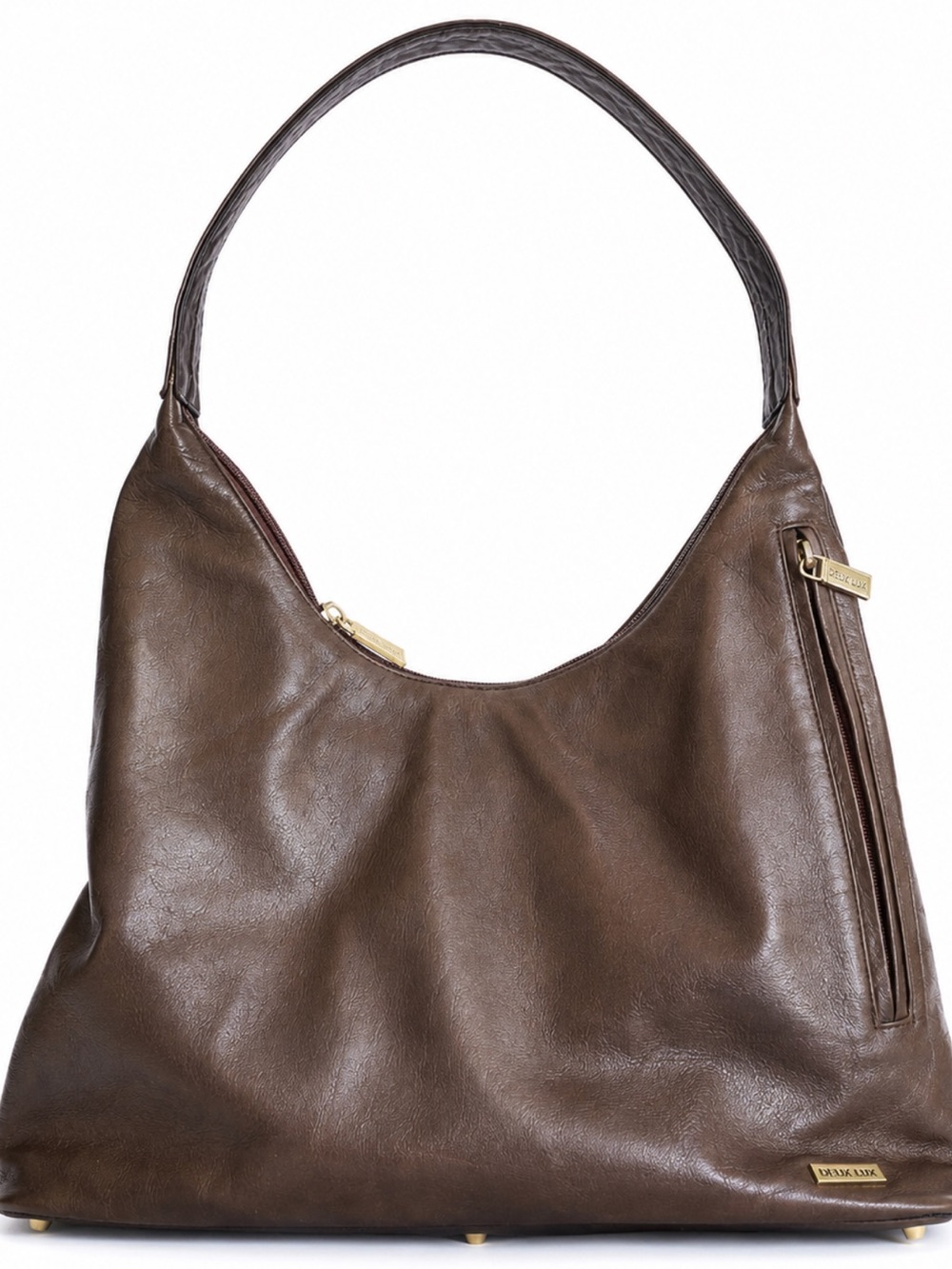 Perlina New York Brown Slouchy Hobo Shoulder Bag